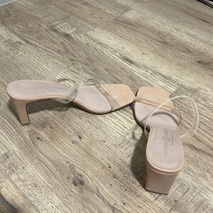 Clear strappy heel! Barely worn!